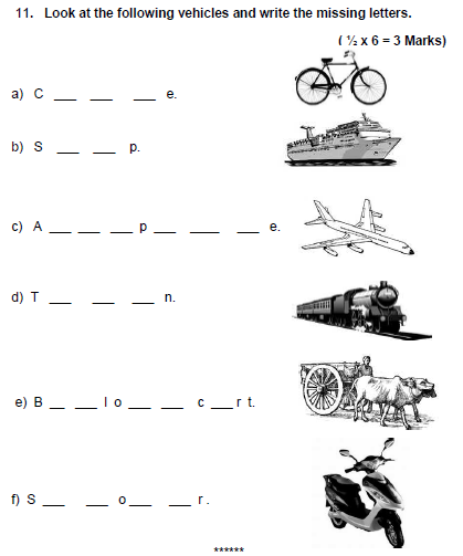 CBSE Class 1 EVS Sample Paper Set B